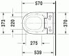 Miska wisząca WC DURAVIT Me by Starck Rimless, do Sensowash, biała 2529590000