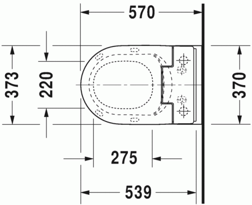 Miska wisząca WC DURAVIT Me by Starck Rimless, do Sensowash, biała 2529590000