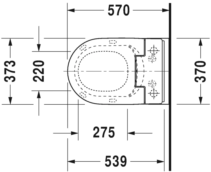 Miska wisząca WC DURAVIT Me by Starck Rimless, do Sensowash, biała 2529590000