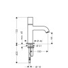 Bateria umywalkowa AXOR UNO chrom bez mieszacza z perlatorem 38130000