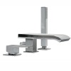 Bateria wannowa CUADRO-TRES 3 otworowa, wylewka kaskadowa, chrom 10616102