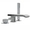Bateria wannowa CUADRO-TRES 3 otworowa, wylewka kaskadowa, chrom 10616102