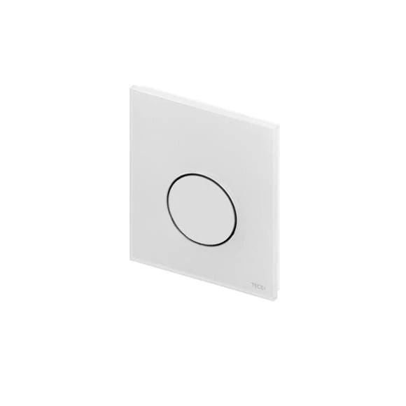Przycisk spłukujący do pisuaru TECE LOOP 3/6l, szkło białe, przycisk biały 9.242.650
