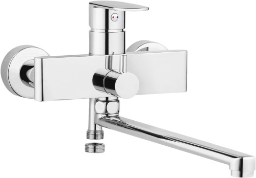 Bateria umywalkowa DEANTE ALPINIA ścienna, długa wylewka, podłączenie węża, chrom BGA 056M