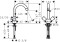 Bateria umywalkowa HANSGROHE LOGIS 150 2-uchwytowa, z obrotową wylewką, chrom 71222000