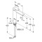 Bateria umywalkowa KLUDI AMEO, stojąca, wysoka 270mm, chrom  412960575