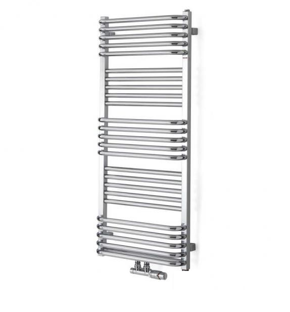 Grzejnik TERMA POLA L=60cm, H=78cm, 466W, przyłącze SX, biały WGPAL0780600FA-MK-916-SX