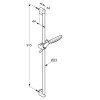 Zestaw natryskowy KLUDI FRESHLINE 3S drążek 90cm, chrom 6794005-00