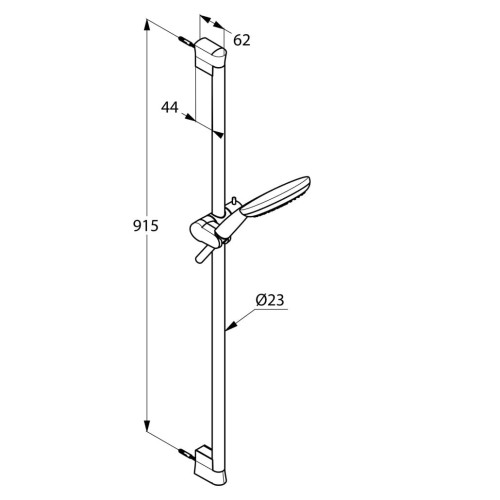 Zestaw natryskowy KLUDI FRESHLINE 3S drążek 90cm, chrom 6794005-00