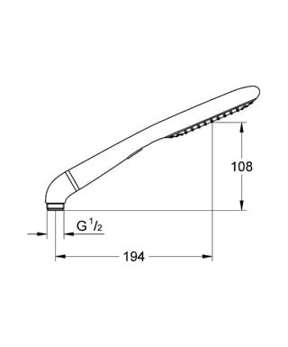 Słuchawka prysznicowa GROHE ECO chrom/szary 27274000