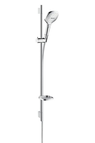 Zestaw natryskowy HANSGROHE RAINDANCE SELECT E120 EcoSmart Unica S Puro 0,90m, chrom/biały 26623400