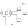 Syfon umywalkowy 11/4' GROHE chrom 28912000