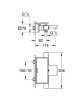 Bateria wannowa GROHE GROTHERM CUBE z termostatem, z mydelniczką, chrom 34502000