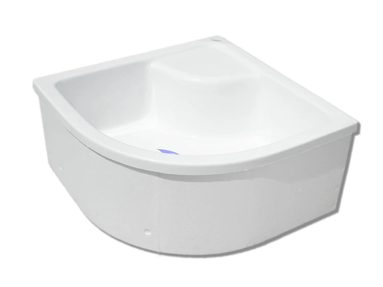 Brodzik półokrągły SCHEDPOL DANTE 80x41cm, z siedziskiem, biały 3.022