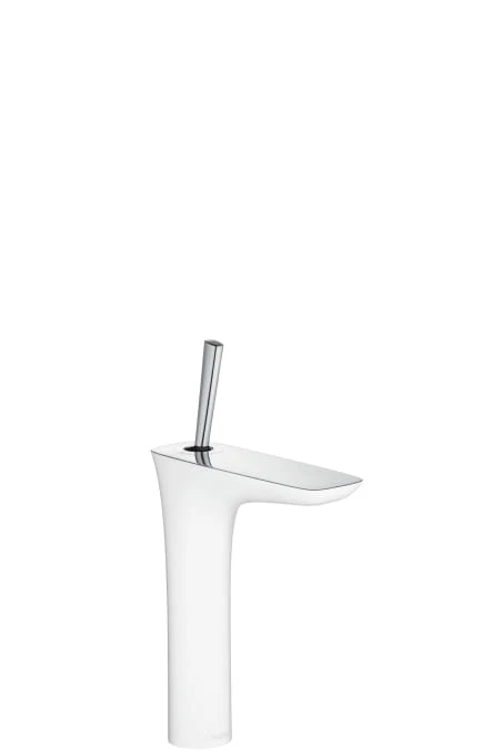 Bateria umywalkowa HANSGROHE PURAVIDA Highriser średnia chrom biały 15081400
