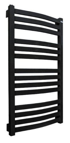 Grzejnik łazienkowy wygięty GORGIEL EBRO W 145x53cm, moc 665W ciemny granit mat 10115143261106