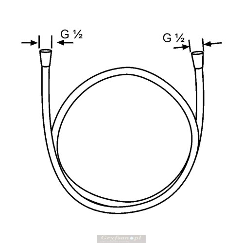 Wąż natryskowy KLUDI SUPARAFLEX SILVER 160cm, obrotowa końcówka 6107205-00