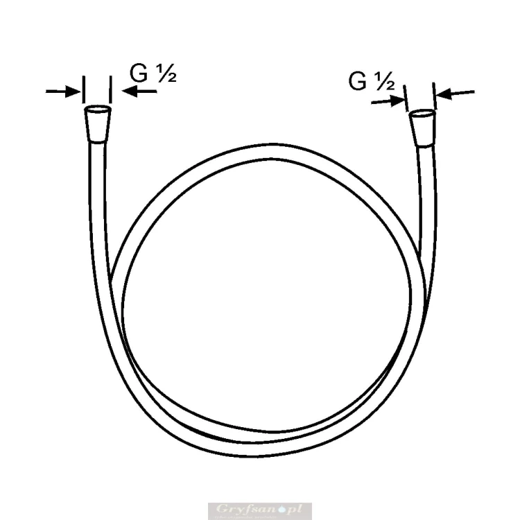 Wąż natryskowy KLUDI SUPARAFLEX SILVER 160cm, obrotowa końcówka 6107205-00