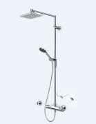 Zestaw termostatyczny ORAS OPTIMA  bateria natryskowa, deszczownica, półeczka chrom 7192U