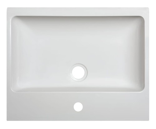 Umywalka nablatowa SANPLAST FREE MINERAL Unb-M/FREE 50x40x10cm, bez przelewu, biała 640280110001000