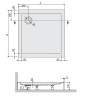 Brodzik kwadratowy SANPLAST FREE LINE 100x100x5cm, zabudowany, biały 615040114001000