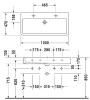 Umywalka DURAVIT VERO 100x47cm dwuotworowa, biała 0454100024