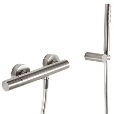 Bateria natryskowa TRES STUDY z zestawem wannowym, stal inox 26116701AC