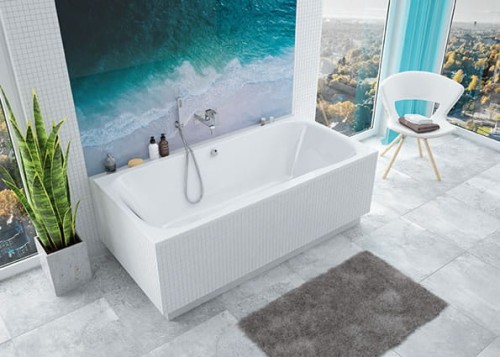 Wanna prostokątna SANPLAST LUXO 190x90cm, biała 610370018001000