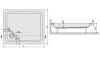 Brodzik prostokątny SANPLAST FREE LINE 80x110x9cm, biały 615040018001000