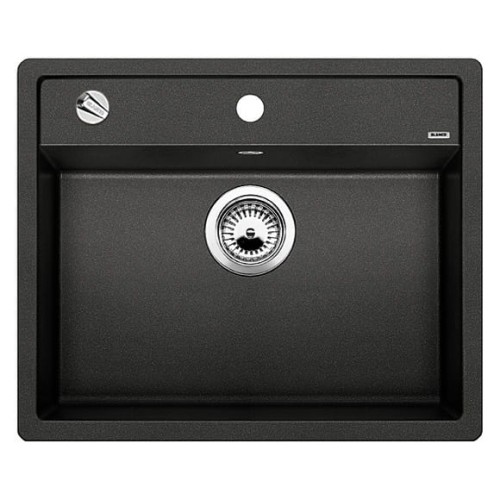 Zlewozmywak granitowy BLANCO DALAGO 6 61x51 cm, z korkiem aut., antracyt, PuraDur 514197