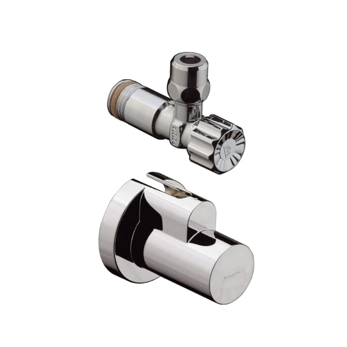 Zawór kątowy HANSGROHE 1/2"x3/8" z zaciskiem i osłoną, chrom 13954000