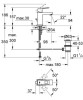 Bateria umywalkowa GROHE EUROCUBE wylewka 9.8cm, chrom 2312700E