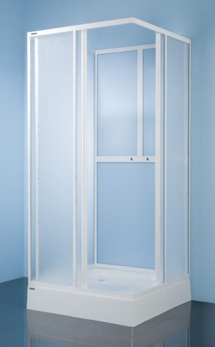 Kabina prysznicowa kwadratowa SANPLAST CLASSIC KC/Drc 80cm, czterościenna, polistyren, biała 600013122001520