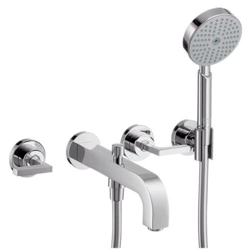 Bateria wannowa AXOR CITTERIO 3-otworowa, z rozetami, el.zew., chrom 39448000