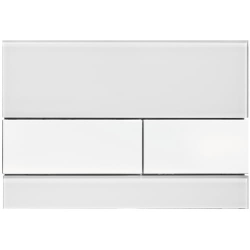 Przycisk spłukujący TECE SQUARE 3/6L szkło białe, przyciski białe 9.240.800