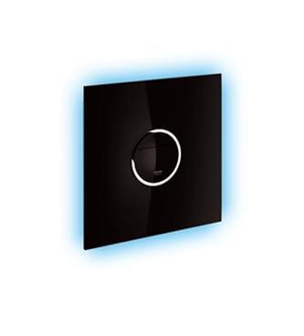 Przycisk spłukujący GROHE ONDUS Digitectuer Light, szkło bezpieczne, Velvet Black czarny 38915KS0
