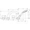 Bateria wannowa AXOR STARCK 4 otworowa, el.zew., wylewka 242mm, chrom 10451000