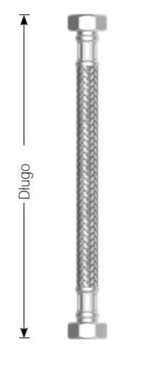 Wąż przyłączeniowy MEIBES H3/4 H3/4 70cm oplot - ocynk " gruby" 4325.0227.70