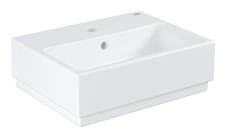 Umywalka ścienna GROHE CUBE CERAMIC 45x35cm. z Otworem, z Przelewem, Biały Pure Guard - 3948300H