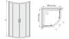 Kabina prysznicowa półokrągła SANPLAST KP4/TX5b 80x80cm szkło W15, chrom, GlassProtect 600271025238231