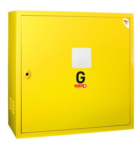 Skrzynka gazowa WEBA naścienna 30x30x15cm prosta, żółta (+kluczyk) 06-25-0300-51