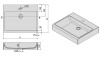 Umywalka nablatowa SANPLAST FREE MINERAL Unb-M/FREE 55x45x10cm, bez przelewu, biała 640280120001000