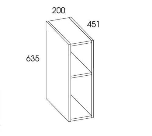 Moduł podblatowy ELITA LOOK Duo 20x45x64cm, wiszący, anthracite 167102