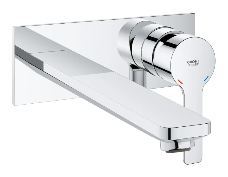 Bateria umywalkowa GROHE LINEARE L, podtynkowa, ścienna, chrom 23444001