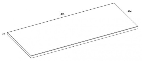 Blat pełny ELITA LOFTY  70x49,4x2,8cm, biały 167034
