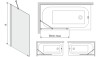 Parawan nawannowy SANPLAST FREE LINE II (PW1/FREEII) 70cm 1-elem., Szkło W0, Glass Protect, Srebrny Błyszczący  600261050042401