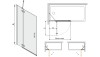 Parawan nawannowy SANPLAST  FREE LINE II (PW2/FREEII) 90cm 2-elem. Szkło W0, Glass Protect, Srebrny Błyszczący 600261054042401