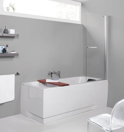 Parwan nawannowy SANPLAST  PRESTIGE III KW/PRIII 75cm, szkło  W0, Glass Protect, Srebrny  Błyszczący  600073102038401