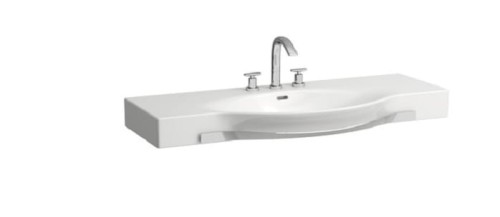 Umywalka LAUFEN PALACE 120x51cm, z relingiem, biała H8127040001041
