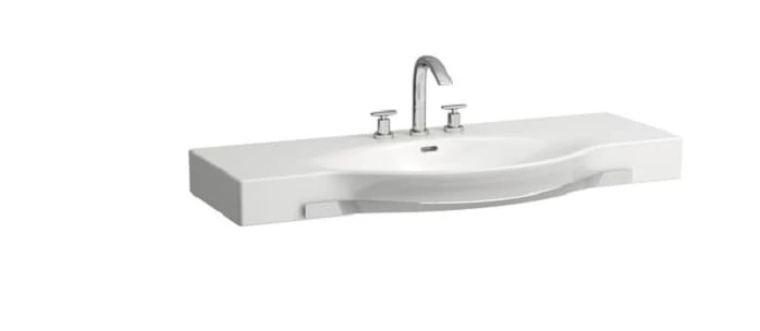 Umywalka LAUFEN PALACE 120x51cm, z relingiem, biała H8127040001041